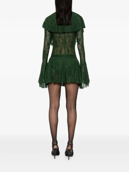 Rochie maxi Norma Kamali lungă de costum verde