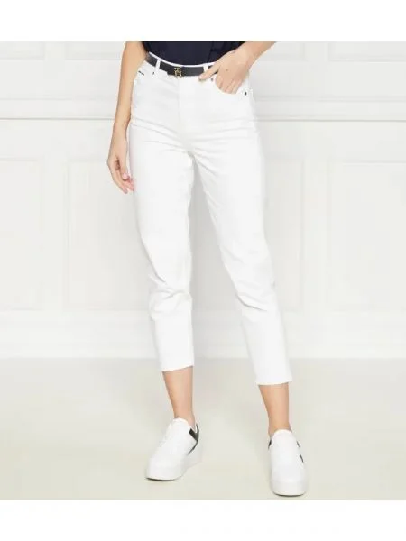 Calvin Klein Pantaloni țigarete INFINITE alb