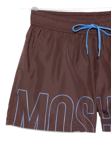 Slip de baie Moschino cu imagine cu cordon maro