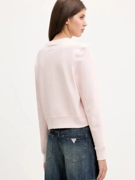 Свитер Guess Jeans с принтом розовый