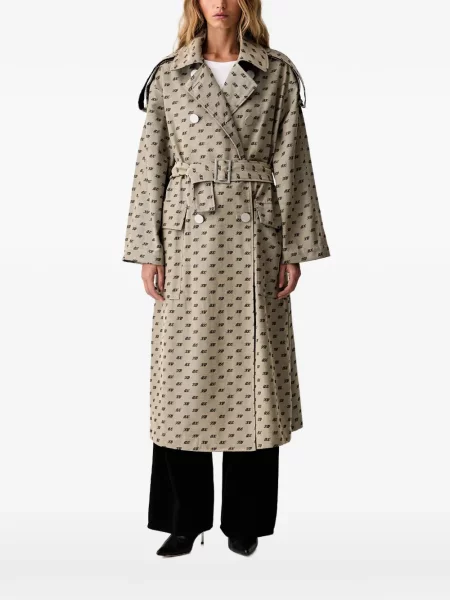 Trenci Armani Exchange cu imagine cu două rânduri de nasturi