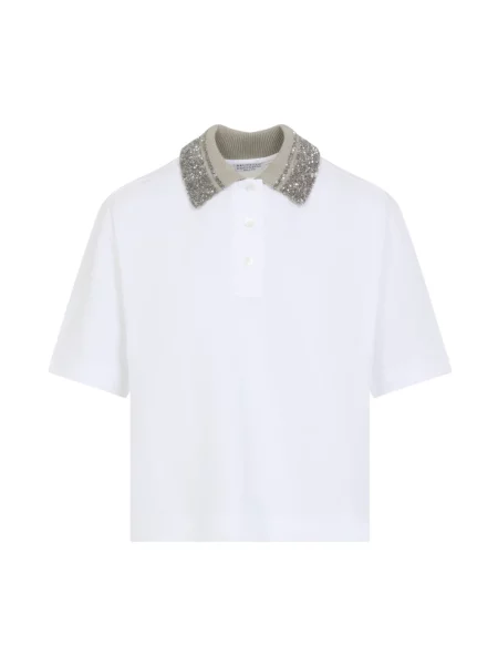 Polo Brunello Cucinelli białe