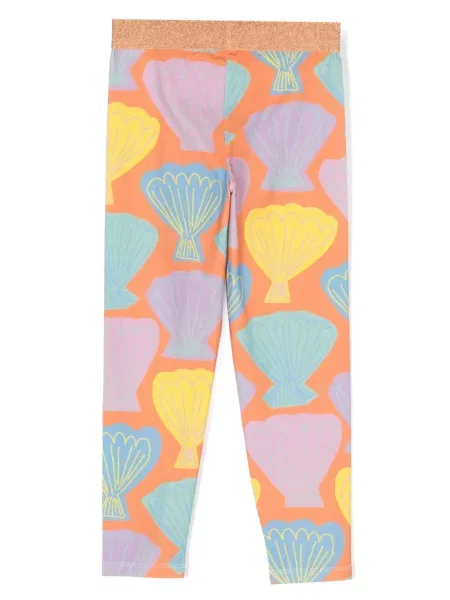 Legginsy dziecięce Stella Mccartney pomarańczowe