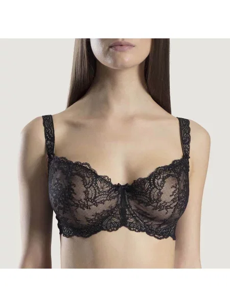 Кружевной бюстгальтер на широких бретелях білий