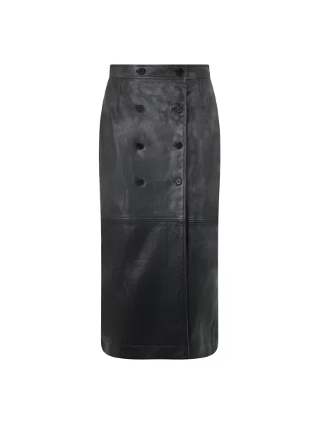 Spódnica skórzana Alberta Ferretti czarna