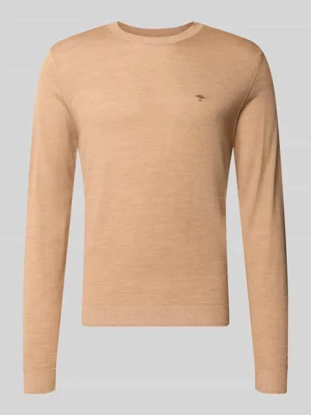 Sweter z dzianiny z wełny z okrągłym dekoltem Fynch-hatton