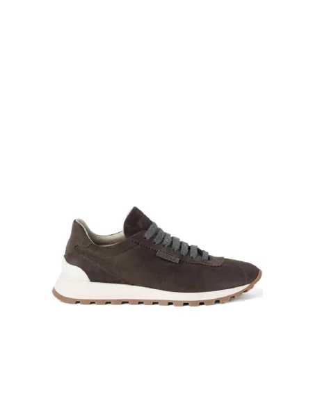 Sneakersy Brunello Cucinelli zamszowe brązowe