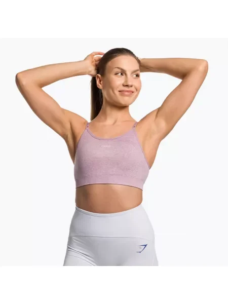 Gymshark Flex Strappy Спортен фитнес сутиен лилав