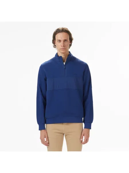 Lacoste Bluza Half Zip Classic Fit granatowa