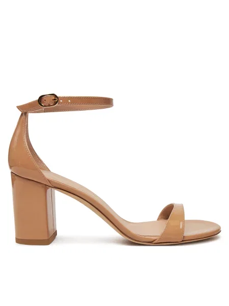 Босоніжки Stuart Weitzman Nudist Block 75 бежевий