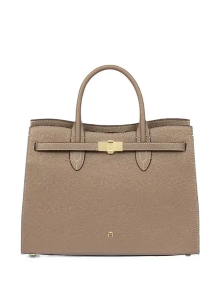 Shopper kabelka Aigner hnedá