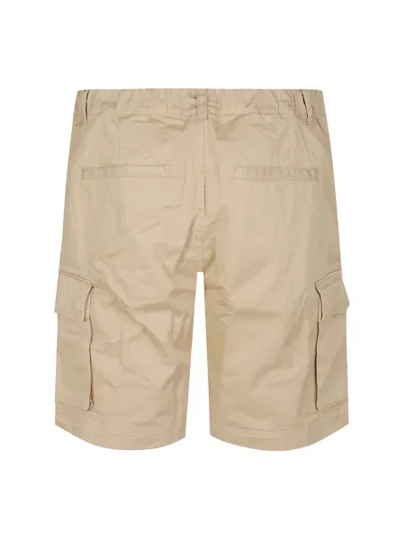 Krótkie szorty cargo Woolrich z twillu brązowe