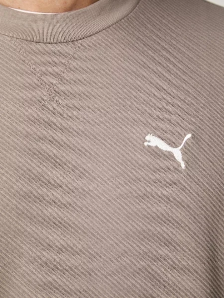 Puma melegítőfelső férfi pamuttal Essentials Elevated bézs