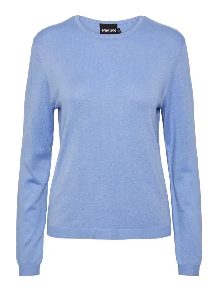 PIECES Pulover deschis albastru