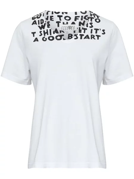 Tricou Mm6 Maison Margiela alb