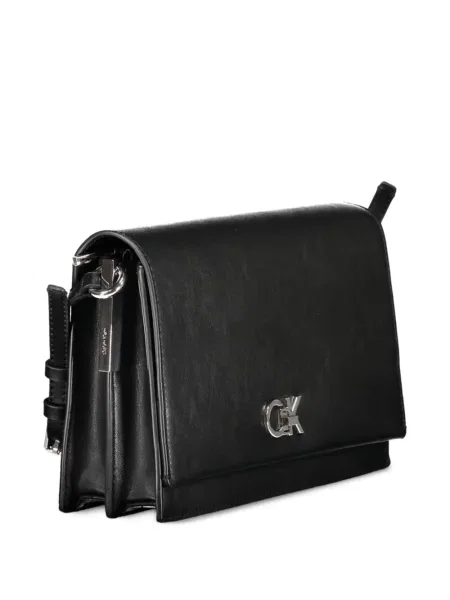 Kézitáska Calvin Klein autogrammal fekete