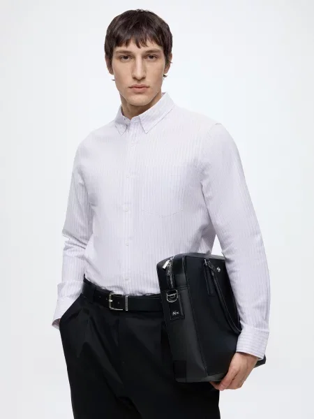 Calvin Klein Jeans Košeľa sivá biela