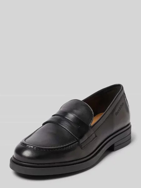 Loafersy z naturalnej skóry owczej model Paula Marc O'polo czarne
