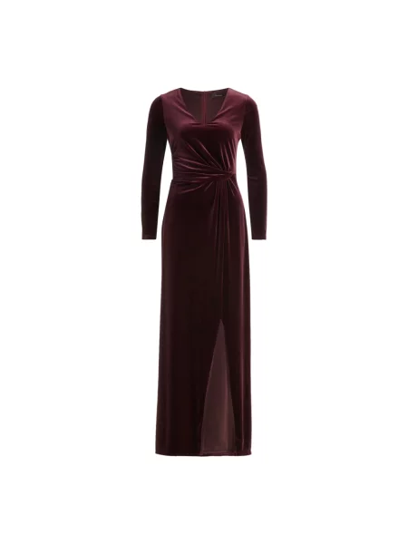 Długa sukienka wieczorowa Vera Mont elegancka czerwona