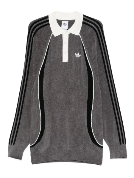 Hlače Adidas od velura siva