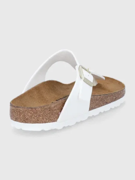 Bőr papucs Birkenstock fehér