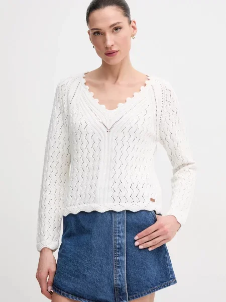 Pepe Jeans Pulover Olya Écru bej