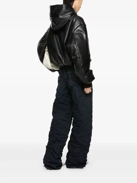 Geacă cu puf Acne Studios cu glugă negru