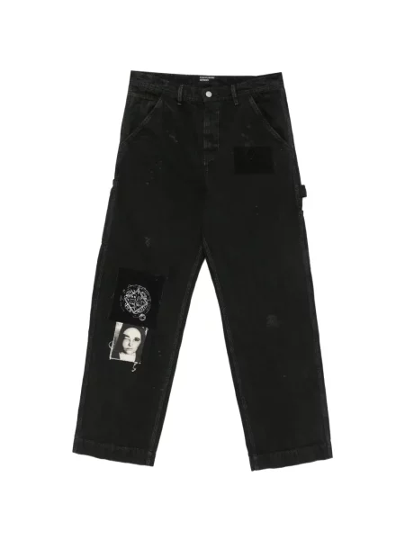 Pantaloni Enfants Riches Déprimés zdrențuiți negru
