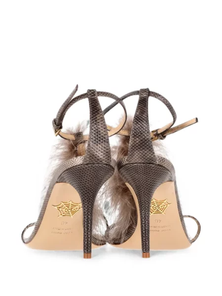 Sandale Charlotte Olympia cu blană gri