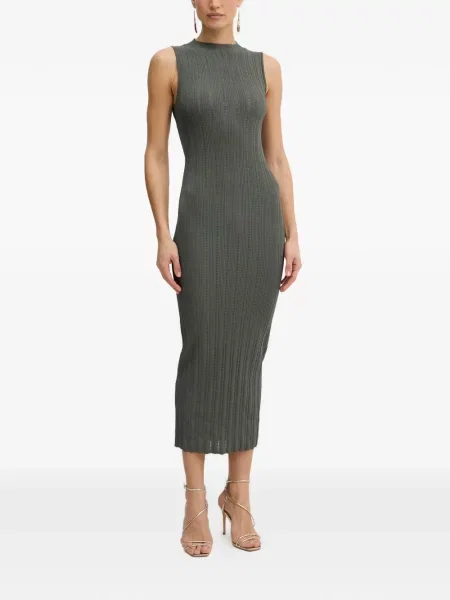 Rochie Twinset fără mâneci tricotate gri