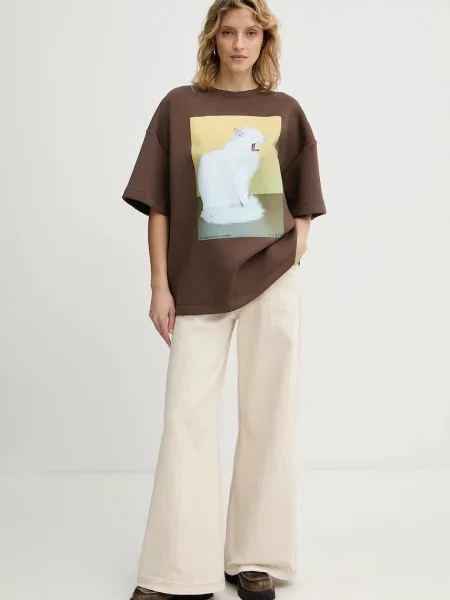 Футболка MUNTHE RAPLOI коричневий