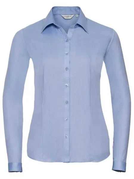 Cămașă Russell cu model herringbone albastru