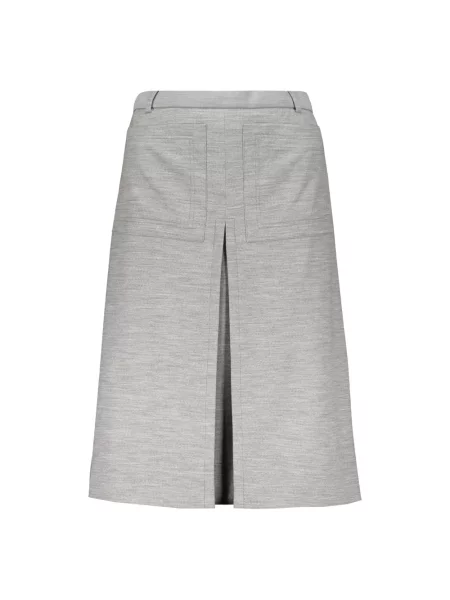 Spódnica midi Burberry wełniana szara