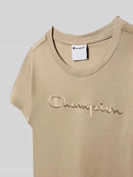 T-shirt w kroju regular fit z haftowanym logo Champion