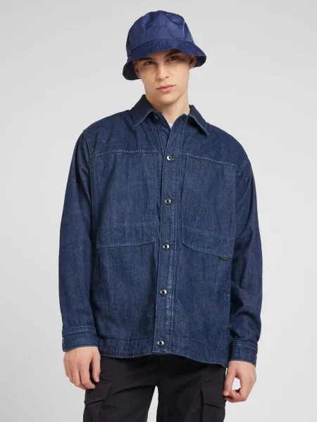 G-STAR Geacă de primăvară-toamnă denim albastru