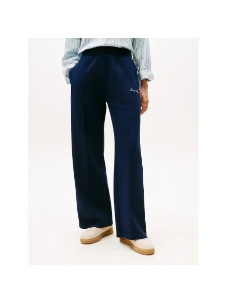 Pantaloni Tommy Hilfiger albastru