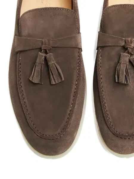 Pantofi loafer Scarosso din piele de căprioară maro