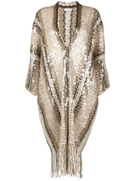 Dzianinowy kardigan Brunello Cucinelli z cekinami