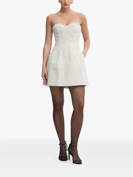 Rochie mini Bardot de costum alb