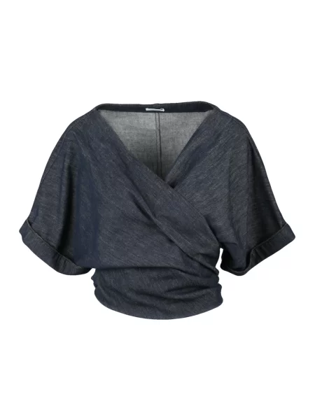 Bluzka Brunello Cucinelli niebieska