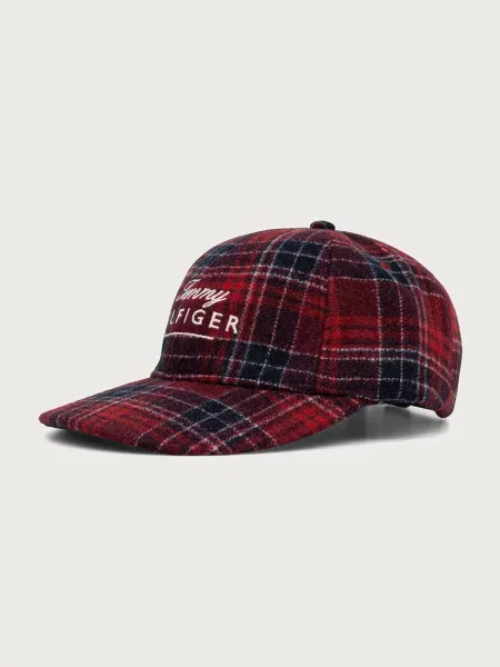 Tommy Hilfiger kšiltovka s vlnou červená