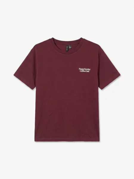 VERO MODA Tricou VMPAULINA THEA roșu vin alb