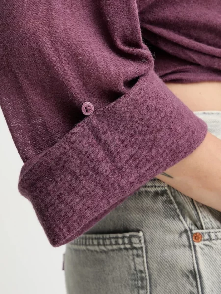 Светр з вовною United Colors of Benetton легкий фіолетовий