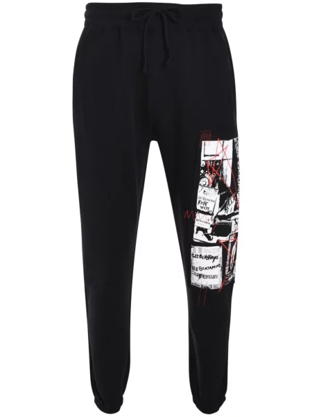 Pantaloni Les Benjamins cu imagine negru