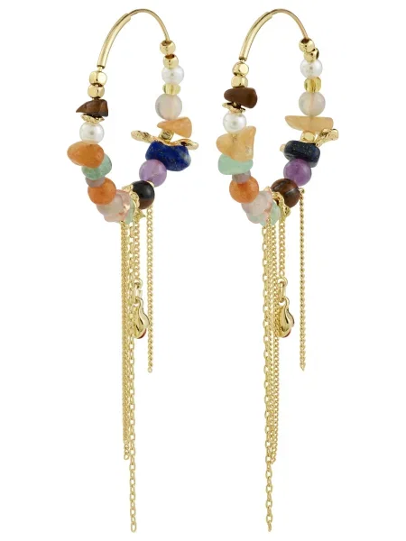 Pilgrim Uhani Iris / zlata / meta / oranžna rumena