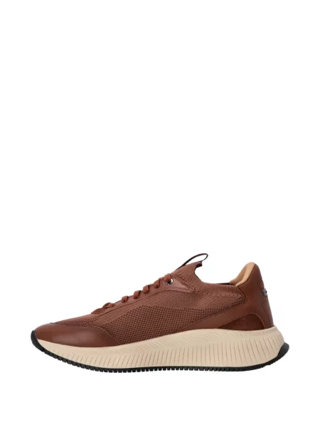 Bőr sneaker Boss barna