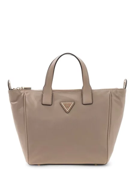 GUESS Nakupovalna torba Follie Chit Chat kremna bež