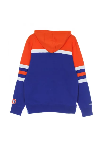 Bluza z kapturem Mitchell & Ness z kapturem niebieska