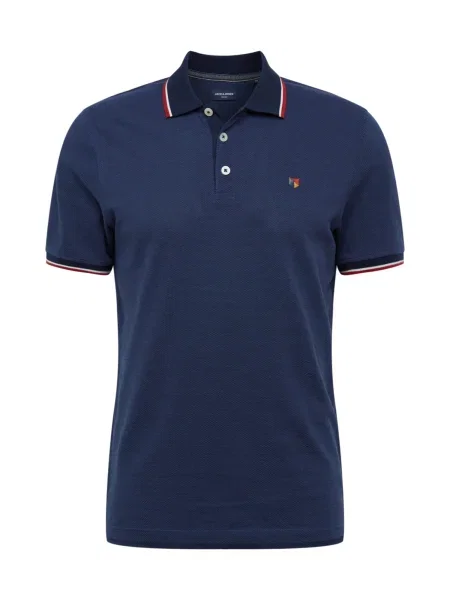 JACK & JONES Tricou Bluwin bleumarin / galben amestecat / sângeriu alb