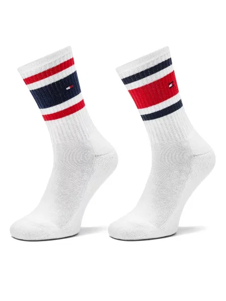 Dlouhé ponožky Tommy Hilfiger bílá